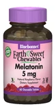 Мелатонін 5 мг Смак Малини Earth Sweet Chewables Bluebonnet Nutrition 60 жувальних таблеток