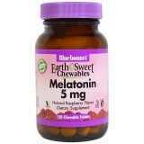 Мелатонин 5 мг Вкус Малины Earth Sweet Chewables Bluebonnet Nutrition 120 жев. табл.