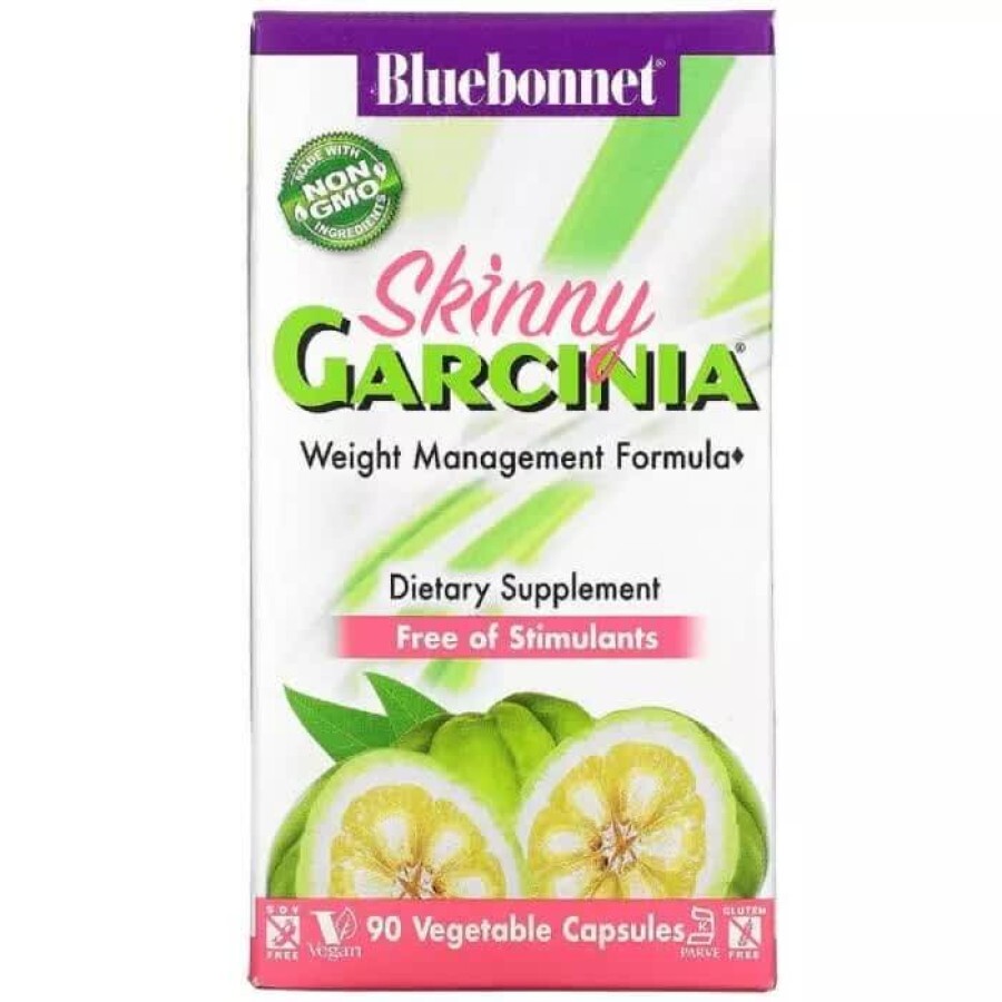 Комплекс для контроля веса Skinny Garcinia Weight Management Formula Bluebonnet Nutrition 90 растительных капсул: цены и характеристики