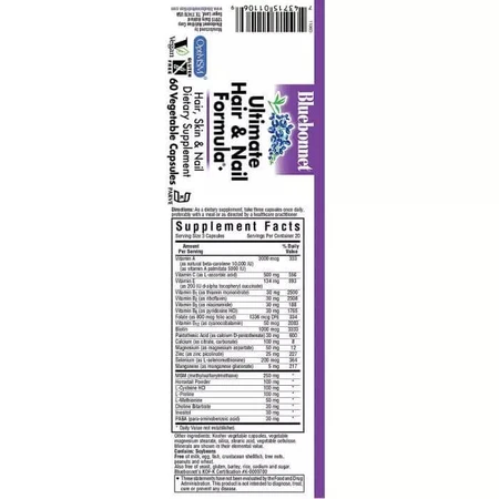 Окончательная формула для волос и ногтей Bluebonnet Nutrition 60 гелевых капсул: цены и характеристики