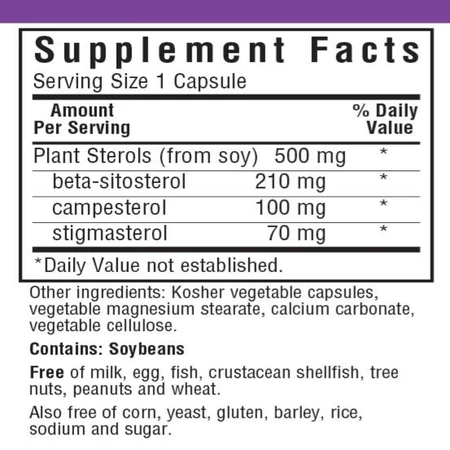 Растительные Стерины 500мг Bluebonnet Nutrition 60 вегетарианских капсул: цены и характеристики