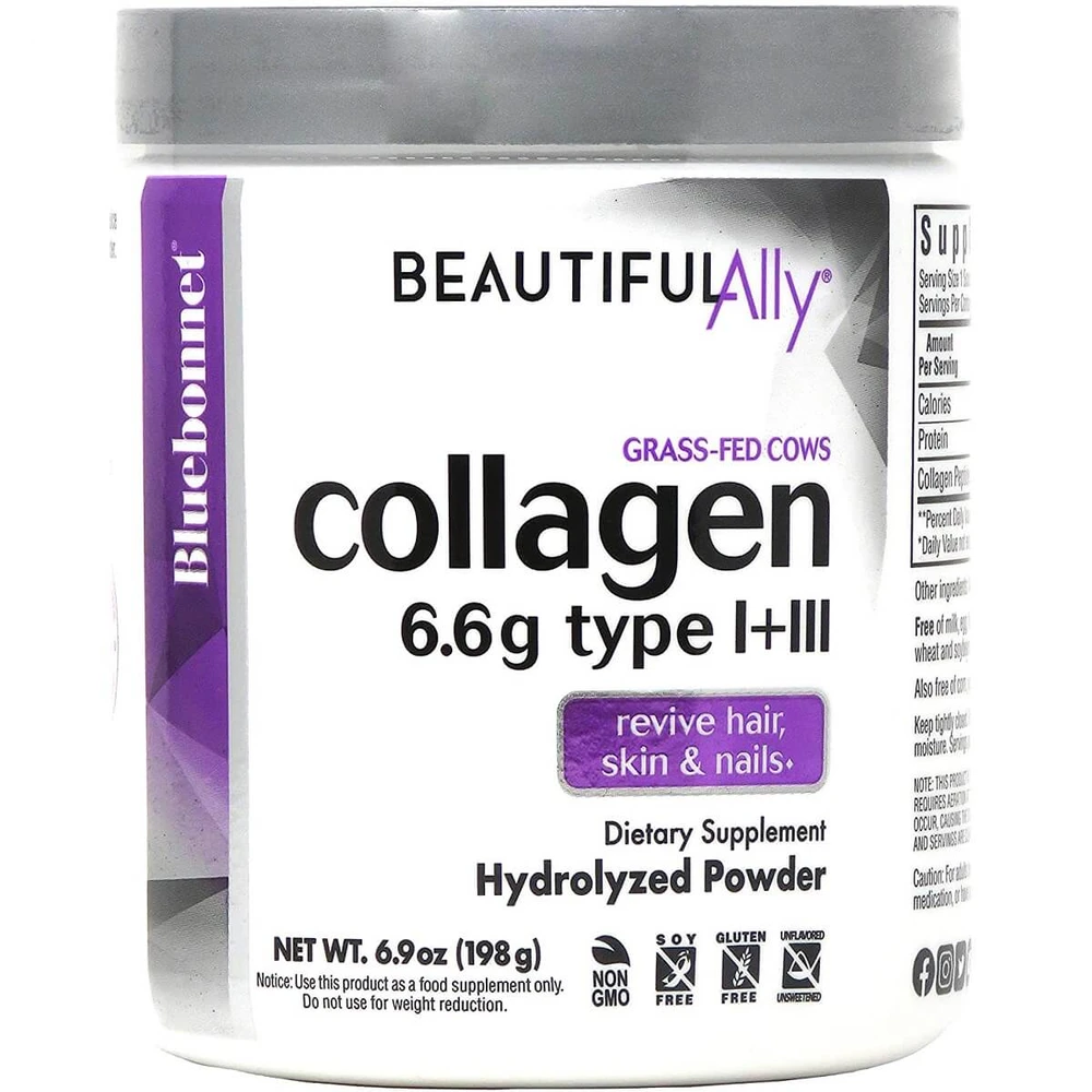 Колаген 1 і 3 типу Beautiful Ally Bluebonnet Nutrition Collagen Type I + III порошок 198 г: ціни та характеристики