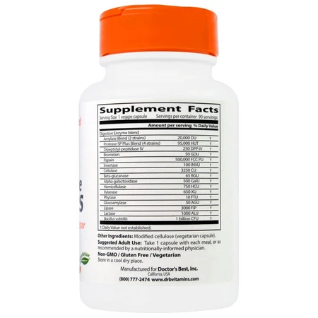 Травні ферменти Digestive Enzymes Doctor's Best 90 капсул: ціни та характеристики