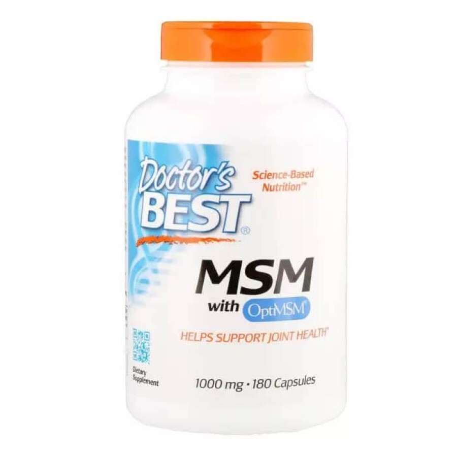 Метилсульфонилметан MSM with OptiMSM Doctor's Best 1000 мг 180 капсул: цены и характеристики