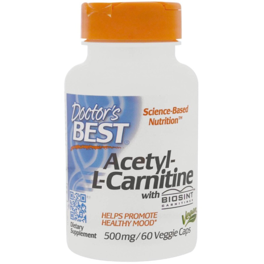 Ацетил L-Карнітин 500 мг Biosint Doctor's Best 60 гелевих капсул: ціни та характеристики