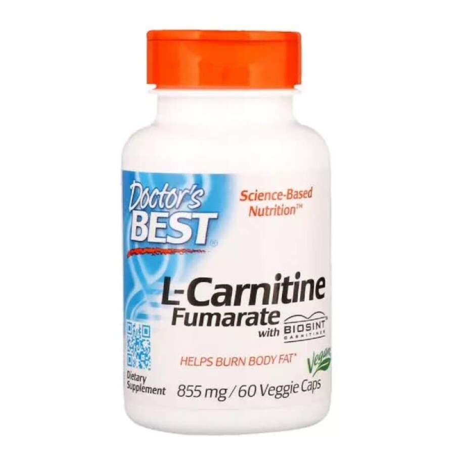 L-Карнитин Фумарат L-Carnitine Fumarate Doctor's Best 855 мг 60 капсул: цены и характеристики