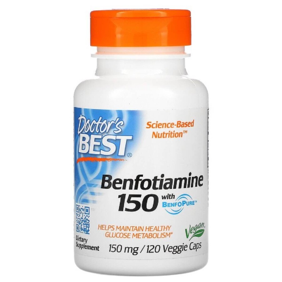 Бенфотіамін Benfotiamine 150 Doctor's Best 150 мг 120 капсул: ціни та характеристики