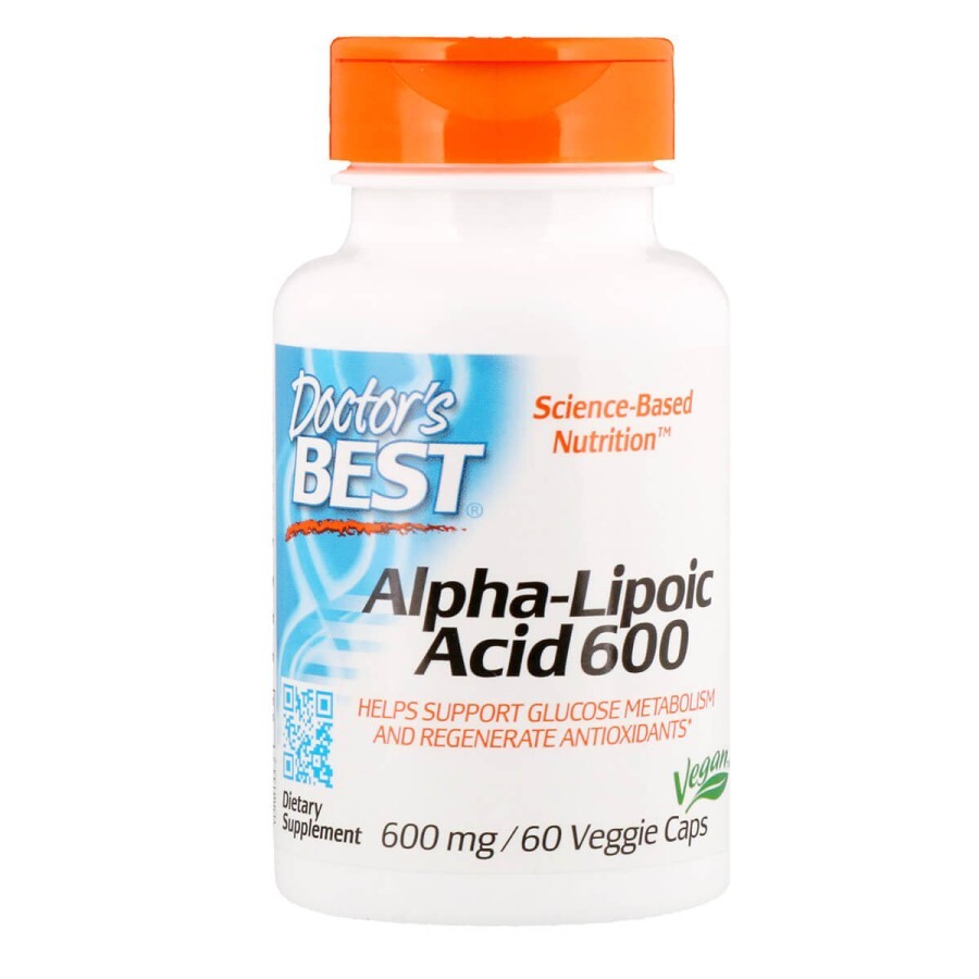 Альфа-ліпоєва кислота Doctor's Best Alpha-Lipoic Acid 600 мг 60 капсул: ціни та характеристики