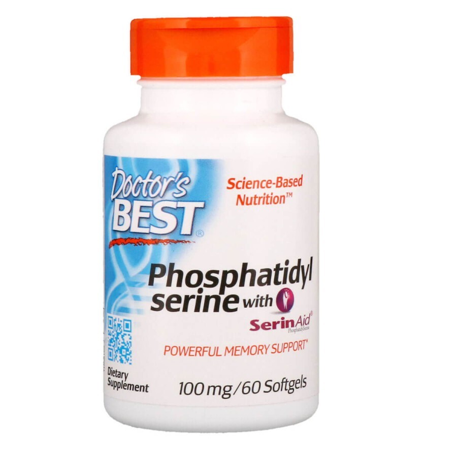 Фосфатидилсерин Phosphatidylserine with SerinAid Doctor's Best 100 мг 60 желатинових капсул: ціни та характеристики