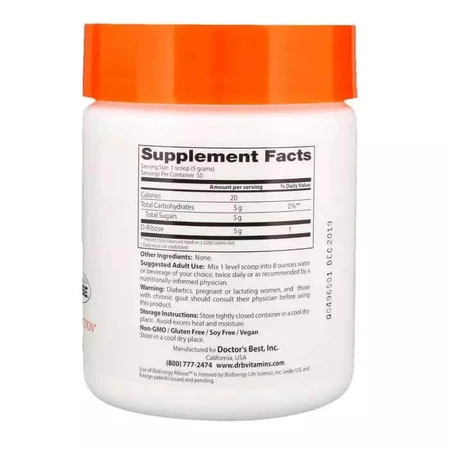 Д-Рибоза D-Ribose Doctor's Best 250 г: ціни та характеристики