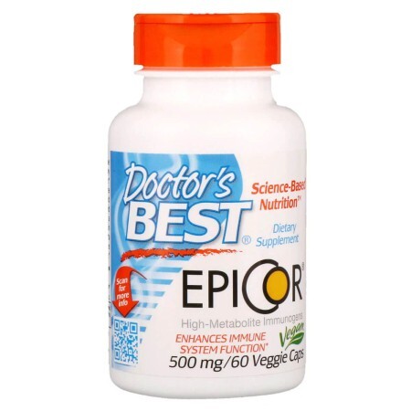 Защита Иммунитета Doctor's Best Epicor 500 мг 60 вегетарианских капсул