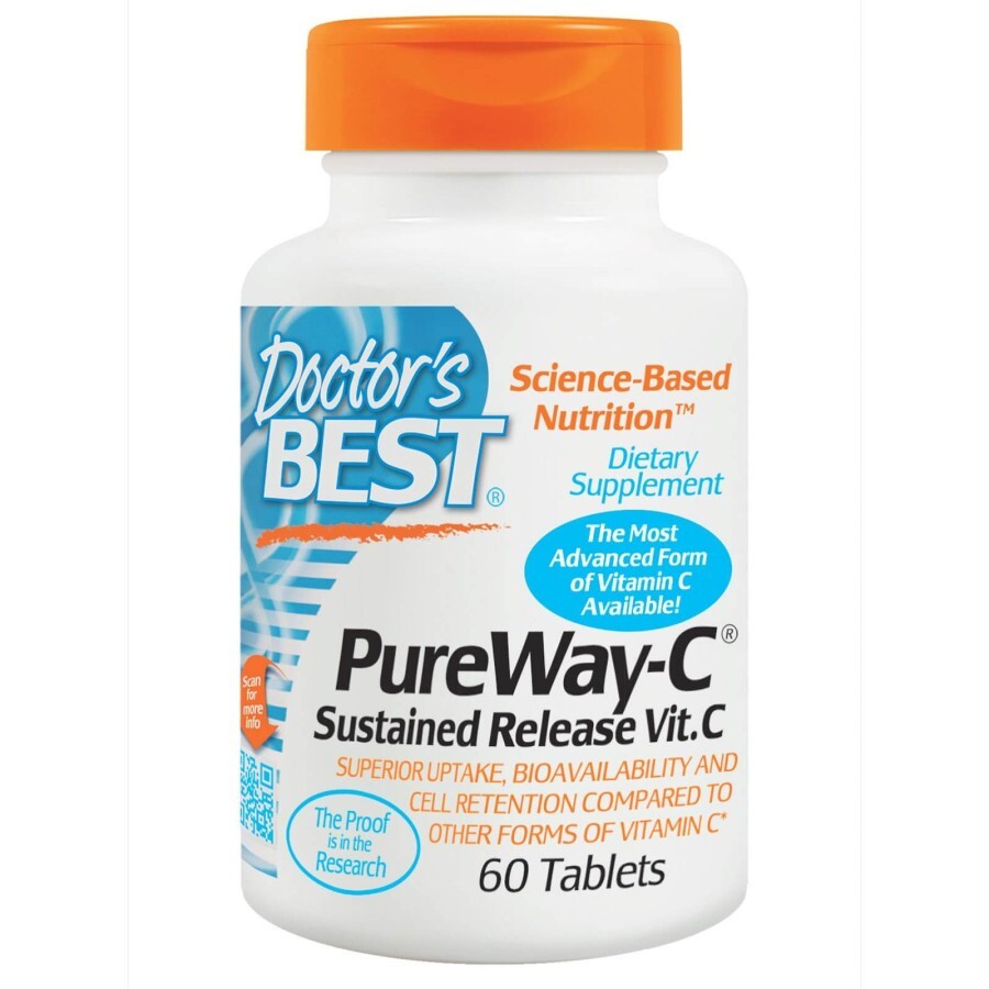 Витамин С 12-Часовой Pure Way Doctor's Best 60 таблеток: цены и характеристики