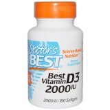 Вітамін D3 2000 МО Doctor's Best 180 желатинових капсул