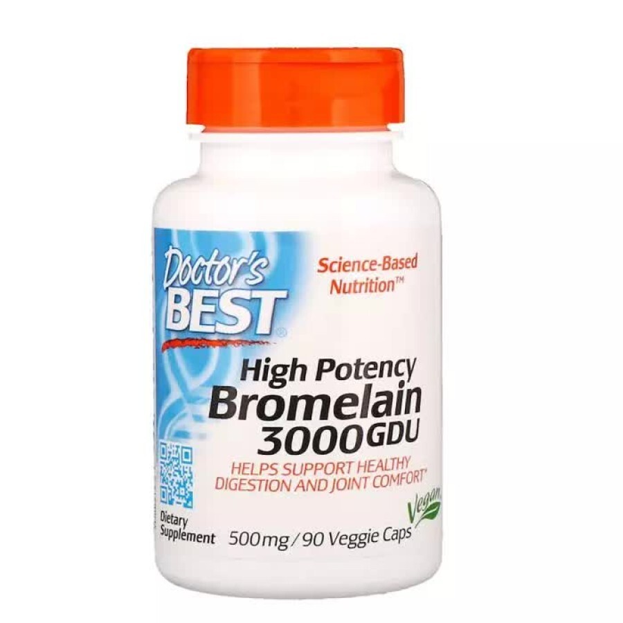 Бромелайн Bromelain Doctor's Best 500 мг 90 капсул: ціни та характеристики