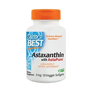 Астаксантин Astaxanthin AstaPure Doctor's Best 6 мг 30 капсул