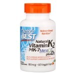 Вітамін K2 з D3 Vitamin K2 plus Vitamin D3 Doctor's Best 180 мкг 60 капсул: ціни та характеристики