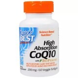 Коензим Q10 високої абсорбації 200 мг BioPerine Doctor's Best 60 желатинових капсул
