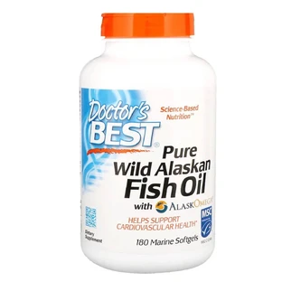 Аляскинский Рыбий жир (Омега-3) Fish Oil with AlaskOmega Doctor's Best 180 капсул