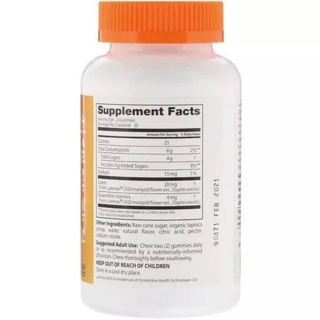 Зеаксантин і Лютеїн Lutein & Zeaxanthin Doctor's Best смак манго 60 желейних цукерок: ціни та характеристики