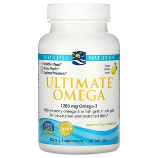 Рыбий жир Nordic Naturals Ultimate Omega 1000 мг 60 мягких капсул вкус лимона