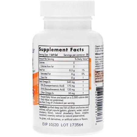 Омега для детей для ежедневного употребления Daily Omega Kids Nordic Naturals 500 мг 30 Капсул: цены и характеристики
