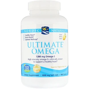 Рыбий жир Nordic Naturals Ultimate Omega Lemon 1280 мг 180 капсул вкус лимона