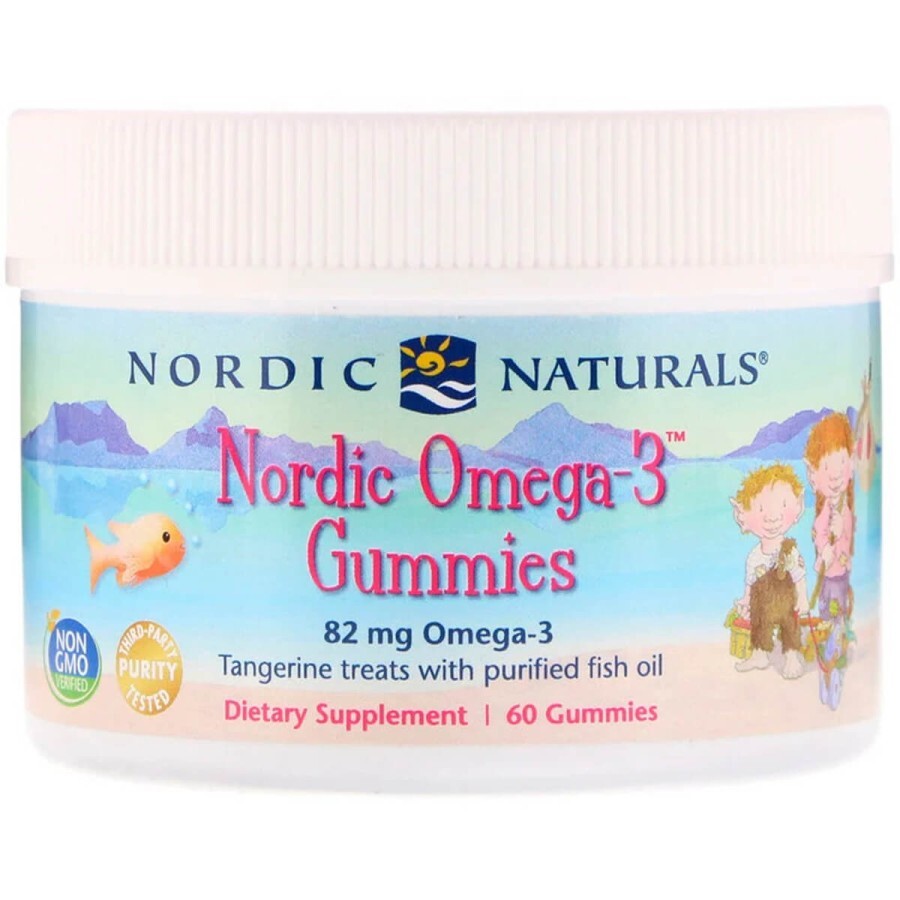 Омега-3 Nordic Naturals Omega-3 60 жувальних цукерок смак мандарина: ціни та характеристики