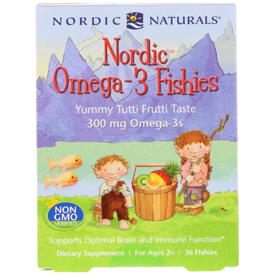 Цукерки у вигляді рибок Nordic Omega-3 Fishies Nordic Naturals 300 мг 36 рибок: ціни та характеристики