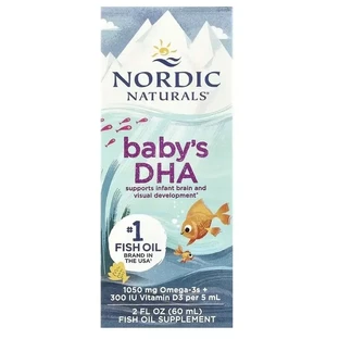 Риб'ячий жир (ДГК) для дітей з вітаміном D3 Baby's DHA with Vitamin D3 Nordic Naturals 60 мл