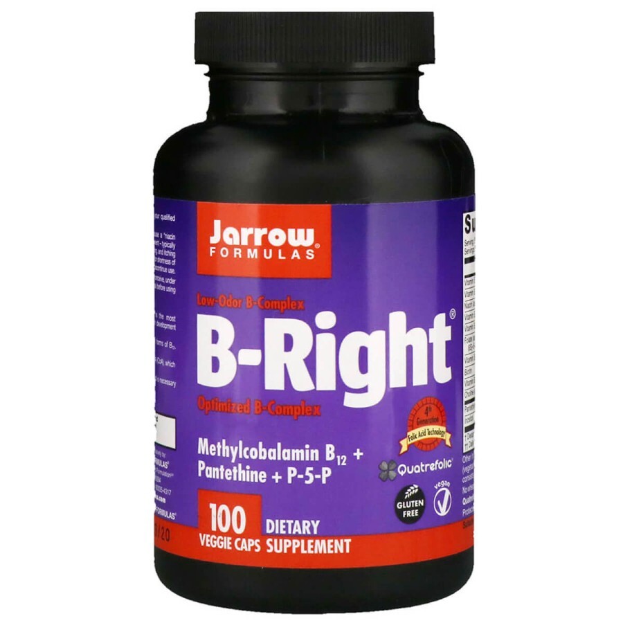 Витамины В-комплекс B-Right Jarrow Formulas 100 гелевых капсул: цены и характеристики