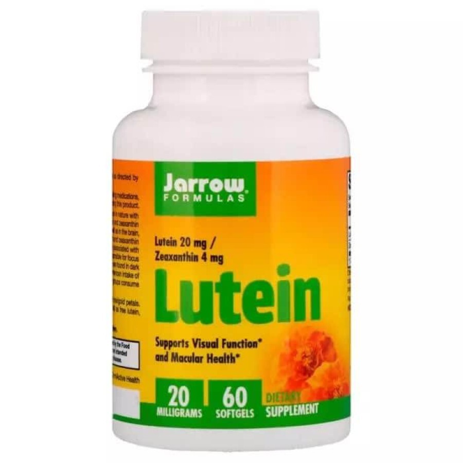 Лютеїн 20 мг Lutein Jarrow Formulas 60 желатинових капсул: ціни та характеристики