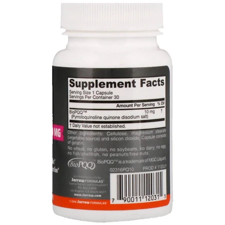 Пірролохінолінхінон PQQ 10 мг Jarrow Formulas 30 капсул: ціни та характеристики