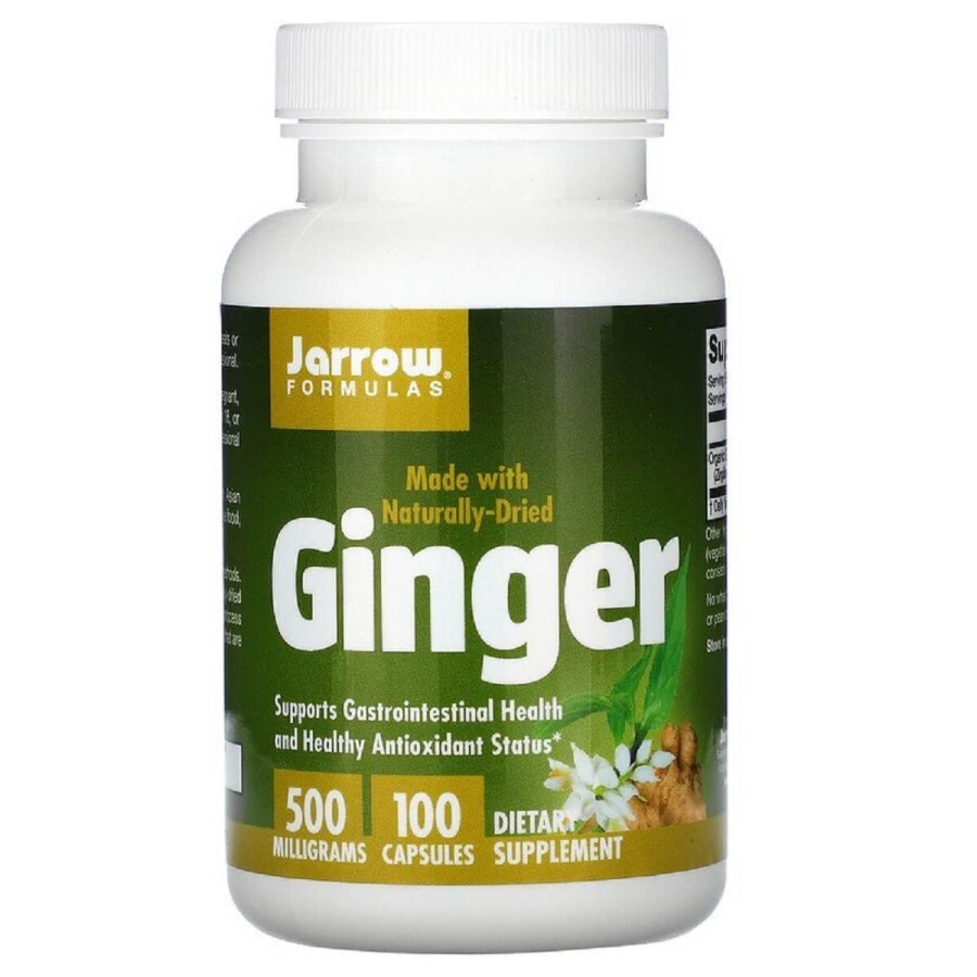 Имбирь 500 мг Ginger Jarrow Formulas 100 капсул: цены и характеристики