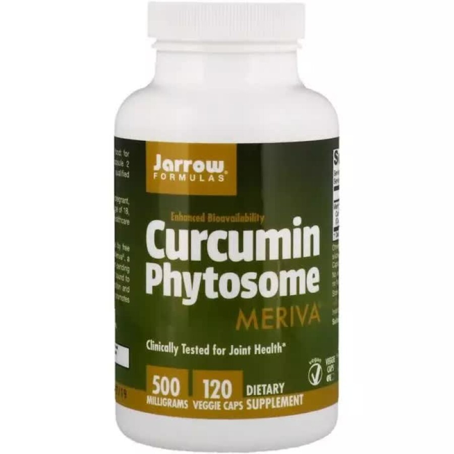 Фітосоми куркуміну 500 мг Curcumin Phytosome Meriva Jarrow Formulas 120 гелевих капсул: ціни та характеристики
