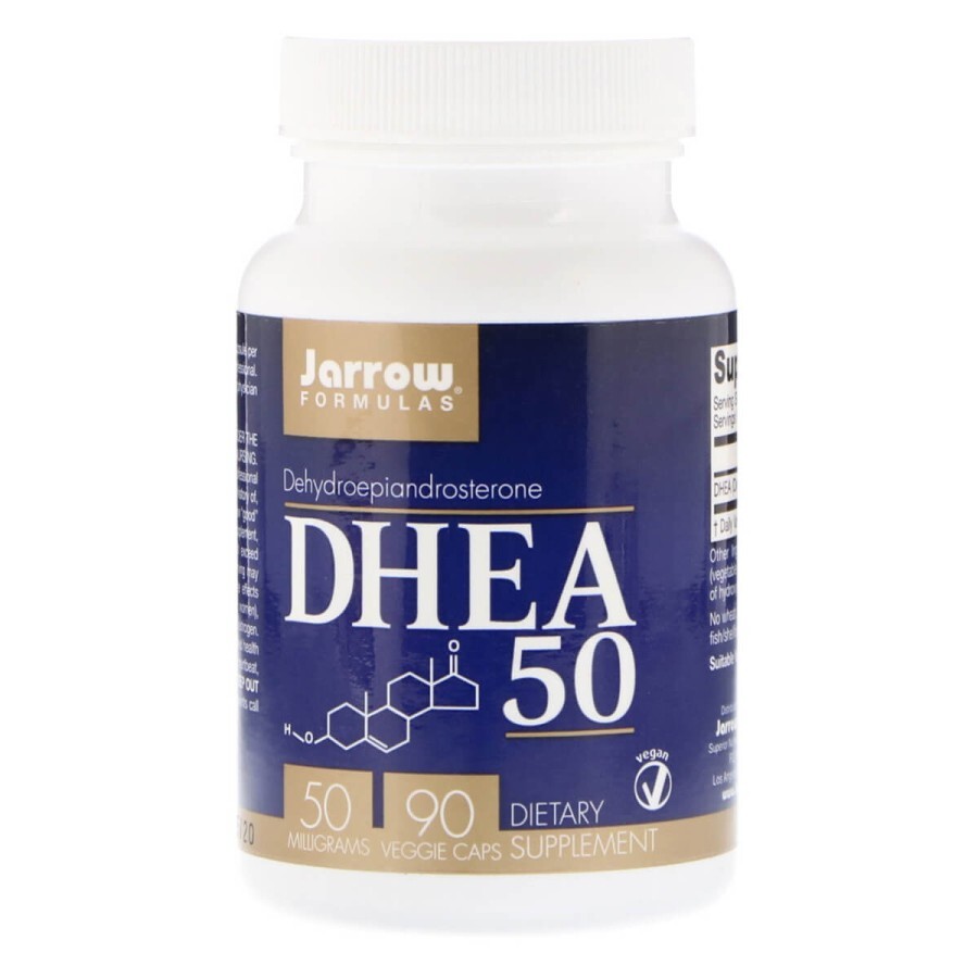 Дегідроепіандростерон 50 мг DHEA Jarrow Formulas 90 гелевих капсул: ціни та характеристики