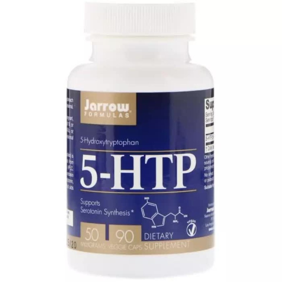 5-HTP (гідрокситриптофан) 50 мг Jarrow Formulas 90 вегетаріанських капсул: ціни та характеристики
