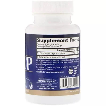 5-HTP (Гидрокситриптофан) 50 мг Jarrow Formulas 90 вегетарианских капсул: цены и характеристики