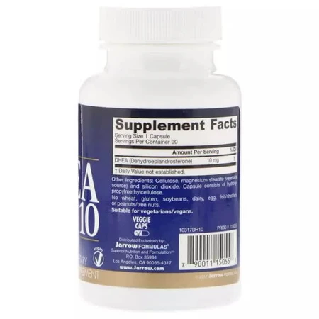 Дегідроепіандростерон 10 мг DHEA Jarrow Formulas 90 гелевих капсул: ціни та характеристики