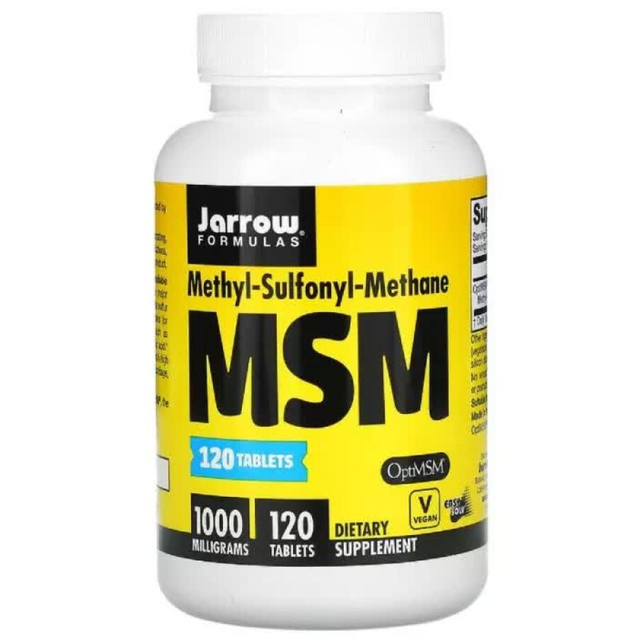 MSM 1000 мг Jarrow Formulas 120 таблеток: ціни та характеристики