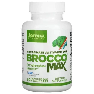 Мірозиназа Myrosinase Activated SGS BroccoMax Jarrow Formulas 60 вегетаріанських капсул