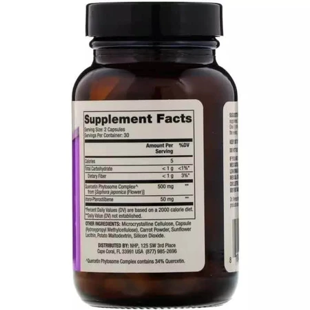 Кверцетин и птеростильбен Quercetin and Pterostilbene Advanced Dr. Mercola 60 капсул: цены и характеристики