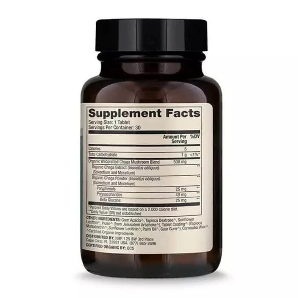 Органический гриб Чага Organic Chaga Mushroom Dr. Mercola 30 таблеток: цены и характеристики