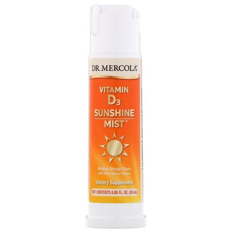 Витамин D3 спрей с апельсиновым вкусом Vitamin D3 Spray Sunshine Mist Dr. Mercola 25 мл (085 жидких унции): цены и характеристики