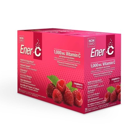 Витаминный напиток для повышения иммунитета Vitamin C Ener-C 30 пакетиков вкус малины