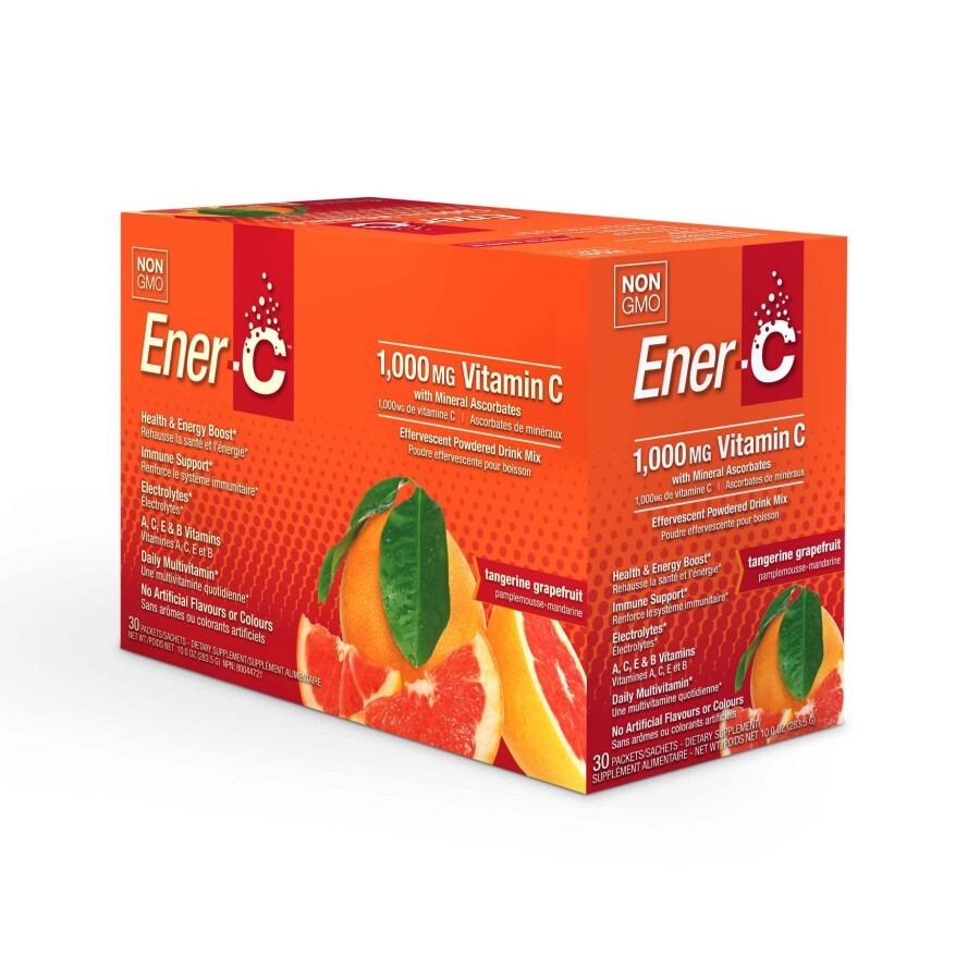 Вітамінний напій для підвищення імунітету Vitamin C Ener-C 30 пакетиків мандарин і грейпфрут: ціни та характеристики
