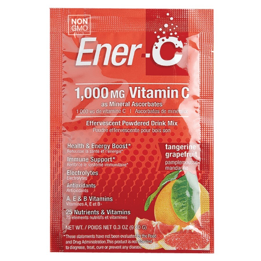 Вітамінний напій для підвищення імунітету Vitamin C Ener-C 30 пакетиків мандарин і грейпфрут: ціни та характеристики