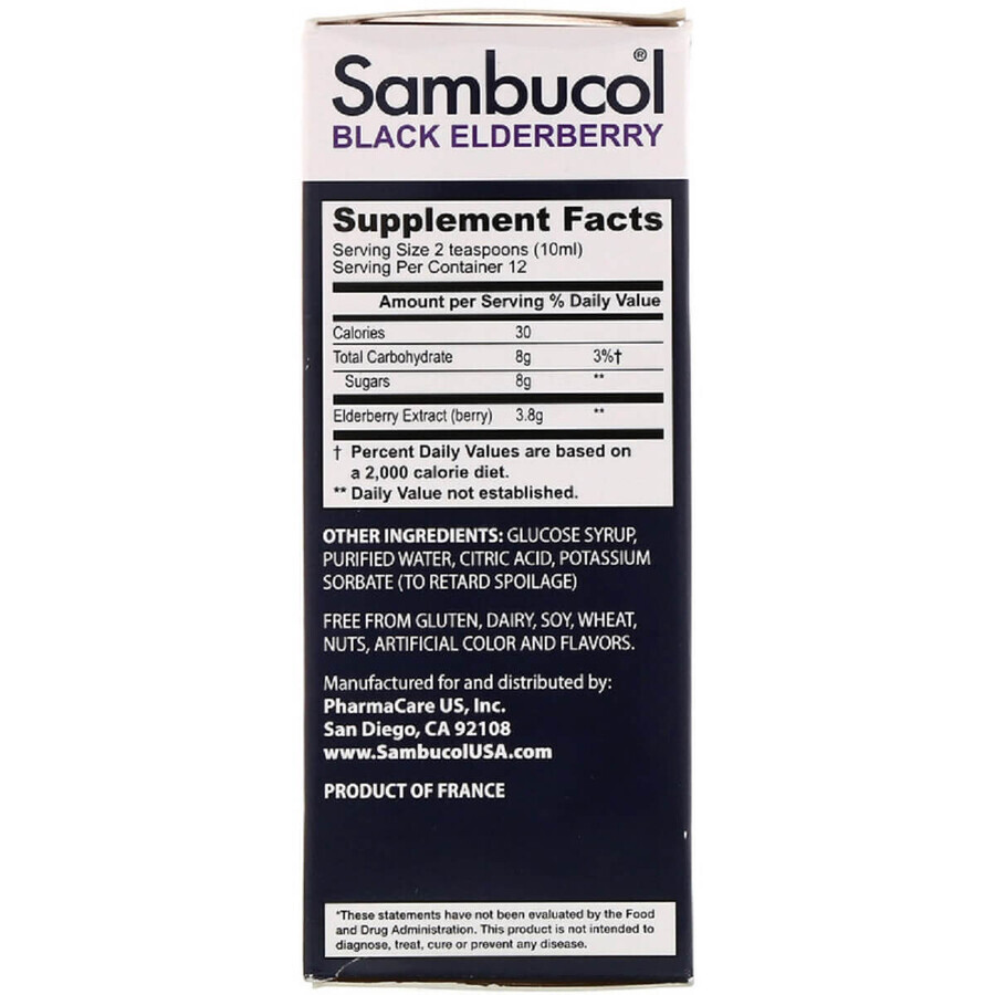 Черная бузина оригинальная формула Sambucol 4 жидких унции (120 мл): цены и характеристики