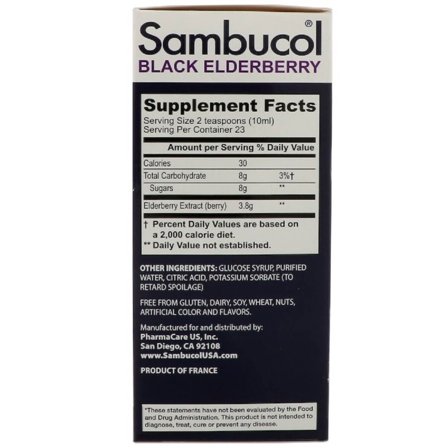 Черная бузина оригинальная формула Sambucol 78 жидких унции (230 мл): цены и характеристики