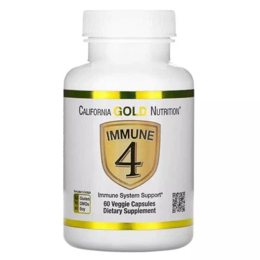 Средство для укрепления иммунитета Immune4 California Gold Nutrition 60 вегетарианских капсул: цены и характеристики