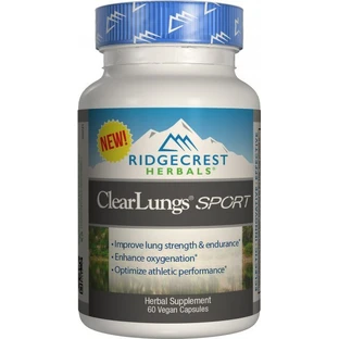 Комплекс для поддержки легких Спорт Clear Lungs RidgeCrest Herbals 60 гелевых капсул	